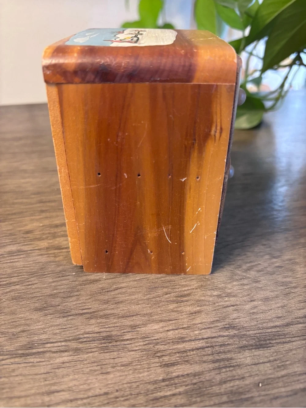 Vintage Handmade Wooden 2-Drawer Jewelry/Trinket Box in Warm Brown - Picture 5 of 11